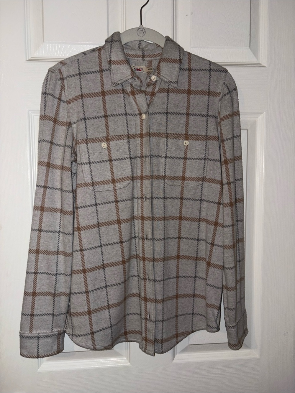 Fidelity Gray and Brown Plaid Button-Down Shirt